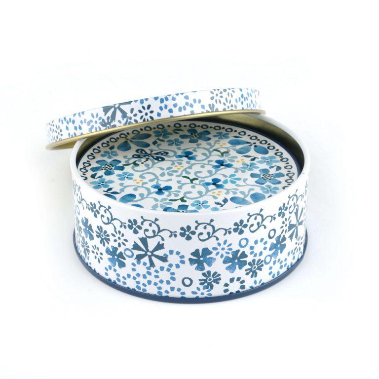 Blik met onderzetters 6x 1