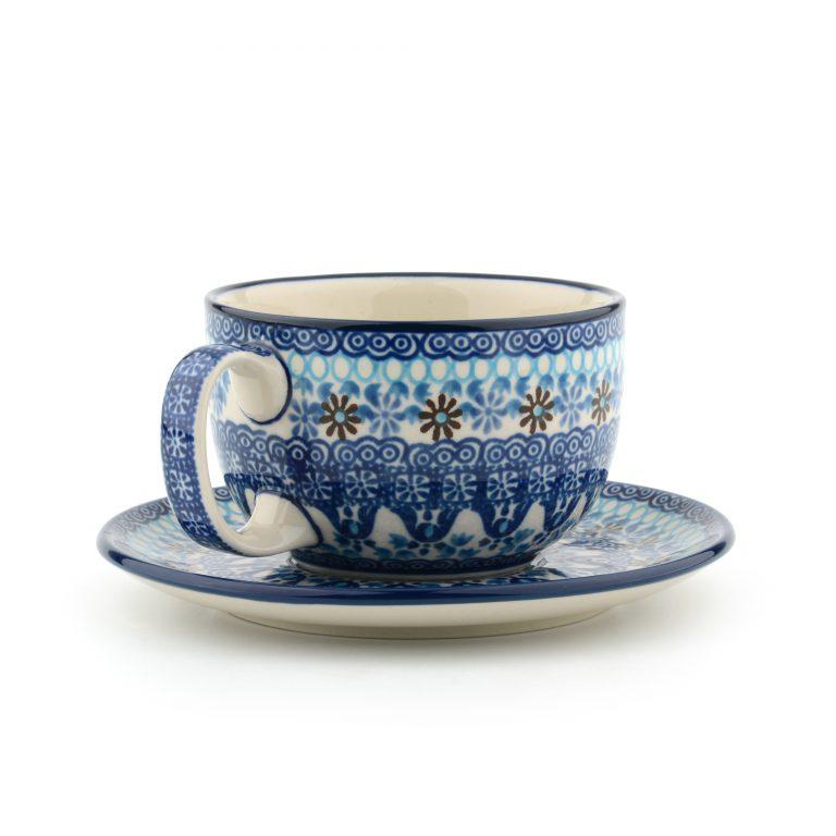 Kop en schotel 240 ml Blue Coral 2