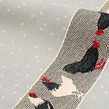 Tea Towel Chickens Grey 2