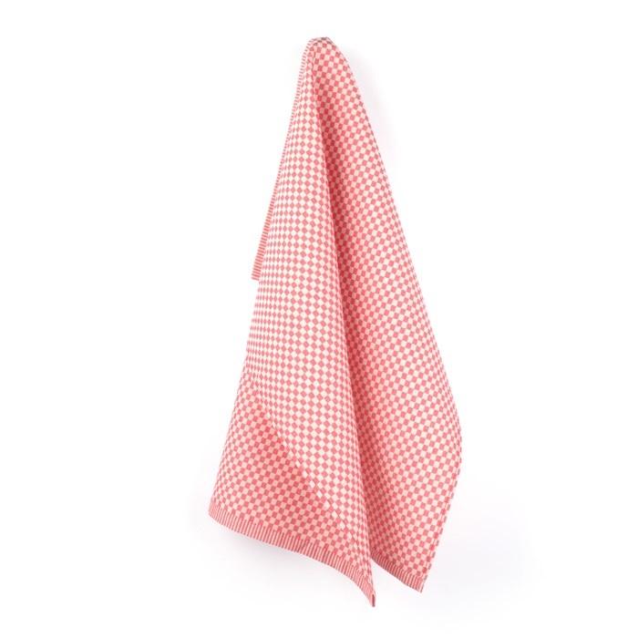 Tea Towel Small Check Red 1