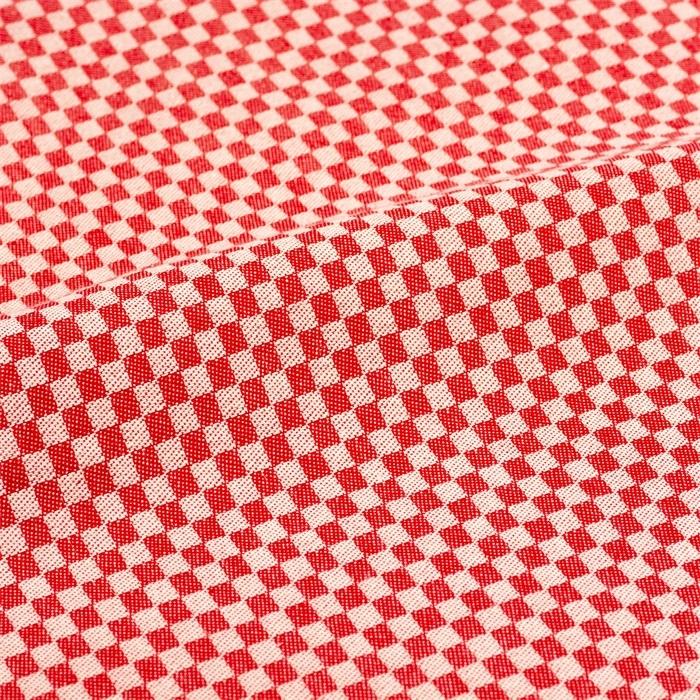 Tea Towel Small Check Red 2