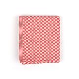 Tea Towel Small Check Red 3